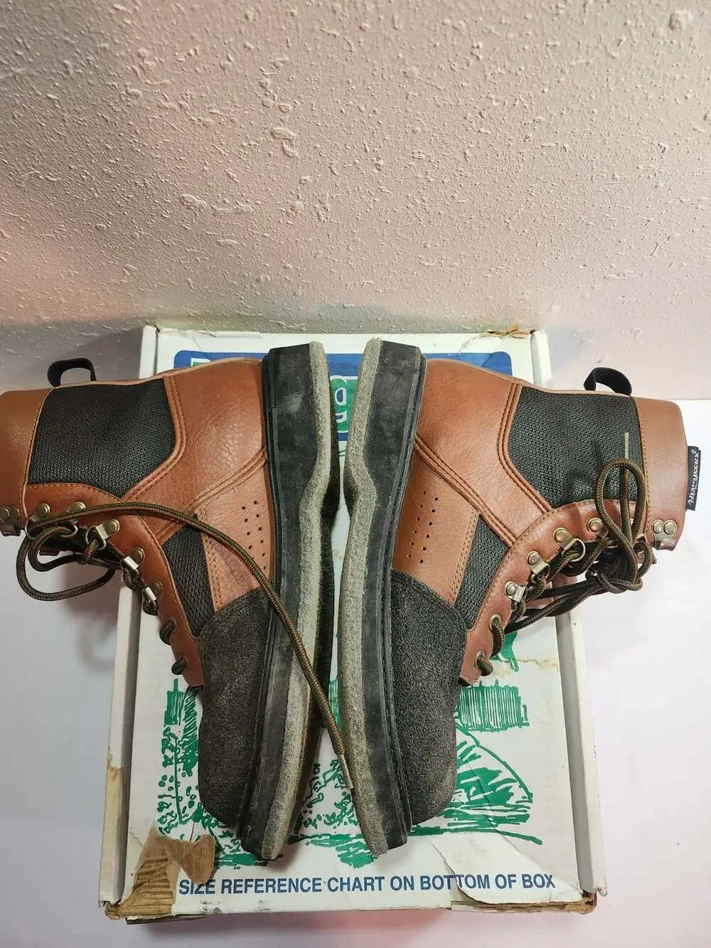 Hodgman Wading Boots Size 8 Brown Felt Sole 19218